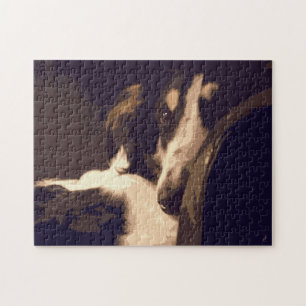Nachdenklicher Borzoi Puzzle