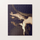 Nachdenklicher Borzoi Puzzle (Vertikal)