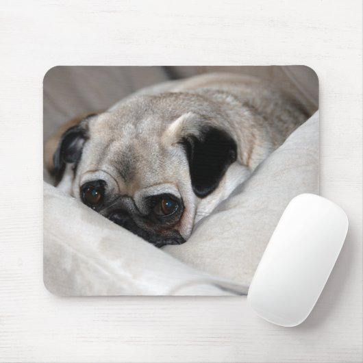 Nachdenklicher Mops Mousepad (Mit Mouse)