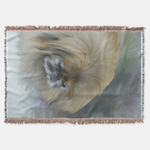 Nachdenklicher Pekinese Decke