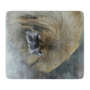 Nachdenklicher Pekinese Schneidebrett