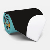 Nachdenkliches blaues aquamarines des Penguin-| Krawatte (Gerollt)