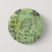 Nachdenkliches Hexe-Button Button (Vorderseite)