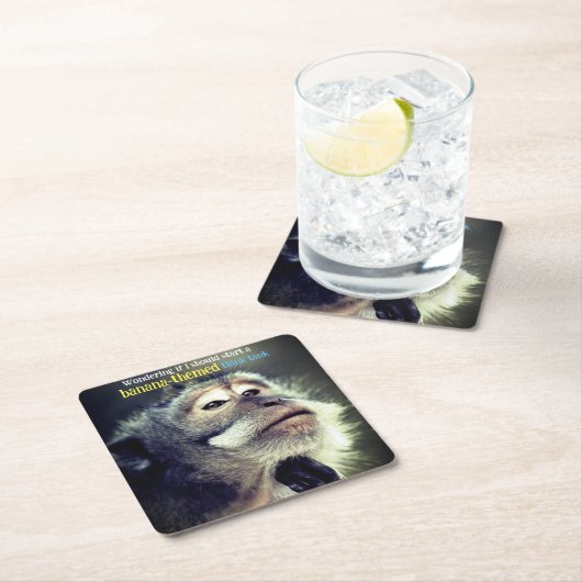 Nachdenkliches, lustiges Zitat Rechteckiger Pappuntersetzer (Vor Ort)