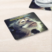 Nachdenkliches, lustiges Zitat Rechteckiger Pappuntersetzer (angewinkelt)