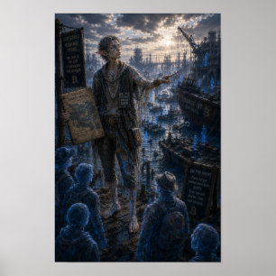 Nachdenklichkeit / Reiseleiter / versunkene Lastkä Poster