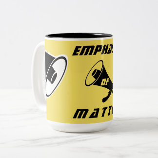 "Nachdruck der Angelegenheit " Zweifarbige Tasse