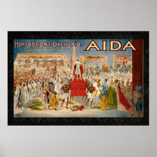 Nachdruck des Vintage-Posters 1908 Aida, 36 x 24 Poster