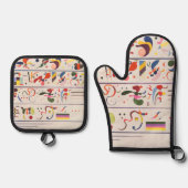 Nachfolge, Kandinsky Ofenhandschuh & Topflappen-Set (Vorderseite)