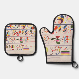 Nachfolge, Kandinsky  Ofenhandschuh & Topflappen-Set