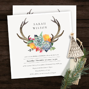 NACHFOLGENDER ANTLER BOHEMISCH BRIDAL LUNCHEON EINLADUNG