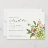 NACHFOLGENDES CACTUS WASSERFARBEN PROBE-Dinner Einladung (Vorderseite)