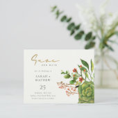 NACHFOLGENDES KACTUS ORANGE WASSER SAVE THE DATE ANKÜNDIGUNGSPOSTKARTE (Stehend Vorderseite)