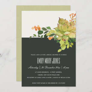 NACHFOLGENDES KRAFT FLORAL WATERCOLOR BRAUTPARTY EINLADUNG