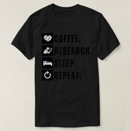Nachforschen von Kaffee T-Shirt (Design vorne)