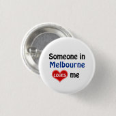 Nachfrage in Melbourne houdt van me Button (Vorne & Hinten)