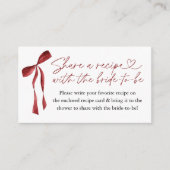 Nachfrage nach Burgundy Bow Brautparty Begleitkarte (Vorderseite)