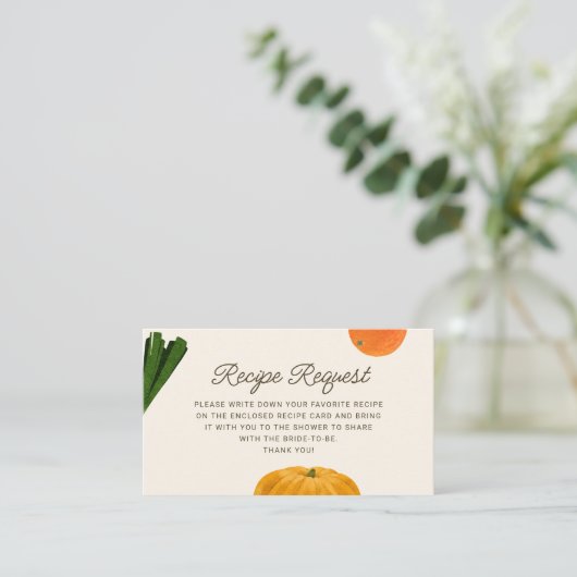Nachfrage nach einem Rezept für das Brautparty Begleitkarte (Stehend Vorderseite)