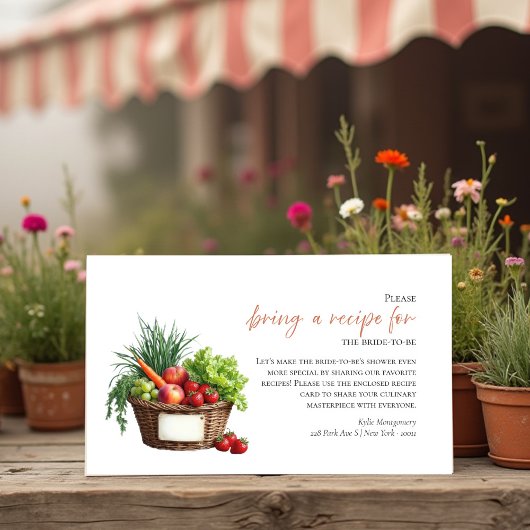 Nachfrage nach einem Rezept für das Brautparty Begleitkarte