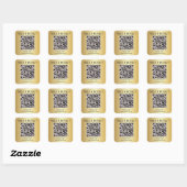 Nachfüll-QR-Code Gold Quadratischer Aufkleber (Blatt)