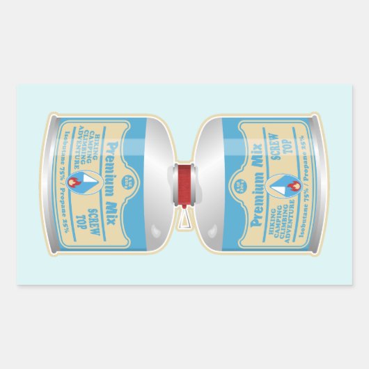 Nachfüllen von Gaskanistern für Lageröfen Rechteckiger Aufkleber (Vorderseite)