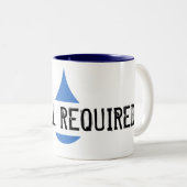 NACHFÜLLUNG ERFORDERLICHER blauer Stilistic Zweifarbige Tasse (VorderseiteRechts)