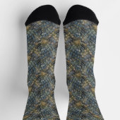 Nachgeahmte Krokodilhaut. Tiermuster. Socken (Oben)