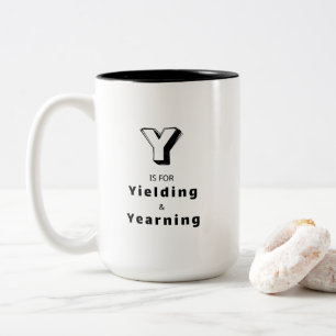Nachgiebig und Sehnend Y - Personalisierter Luxus Zweifarbige Tasse