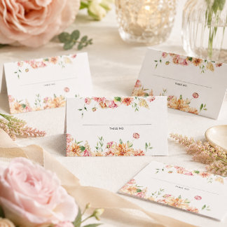 Nachglanz-Garten-Blumen-Hochzeitsplatzkarten Platzkarte