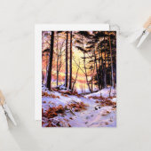 Nachglühen, berühmtes Gemälde von Joseph Farquhars Karte (Vorderseite/Rückseite Beispiel)