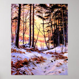 Nachglühen, berühmtes Gemälde von Joseph Farquhars Poster