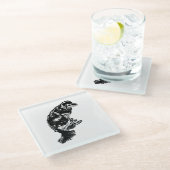 Nachglühen Glasuntersetzer (Schrägansicht)