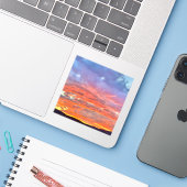Nachglühen Vinyl Aufkleber (Laptop mit iPhone)