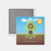 Nachhaltig Alpharetta Magnet (Vorderseite/Rückseite)