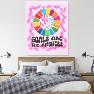 Nachhaltig einkaufen. Leben Sie absichtlich. Globa Leinwanddruck