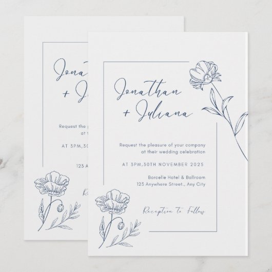 nachhaltige Einladungen (Vorne/Hinten)