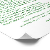 Nachhaltige Familienangehörige Poster (Ecke)