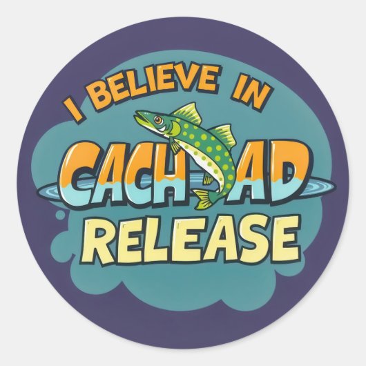 Nachhaltige Fischerei Runder Aufkleber (Vorderseite)