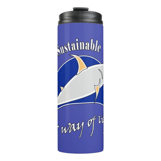 Nachhaltige Fischerei zu einer Lebensform machen Thermosbecher (Vorderseite)