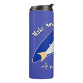 Nachhaltige Fischerei zu einer Lebensform machen Thermosbecher (Nach links gedreht)