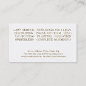 Nachhaltige Gartenpflege & Öko-freundliche Verfahr Visitenkarte (Rückseite)