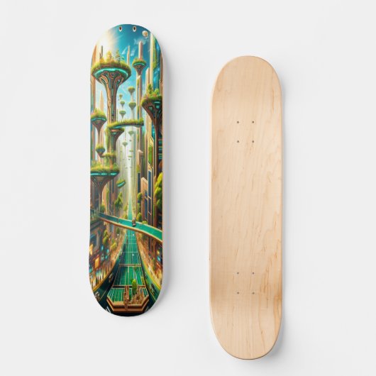 "Nachhaltige Höhen" Skateboard (Vorderseite)