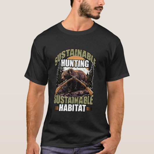 Nachhaltige Jagd Nachhaltiger Lebensraum Wildtiere T-Shirt (Vorderseite)