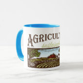 Nachhaltige Landwirtschaftsbauernhofszene Tasse (Vorderseite Links)