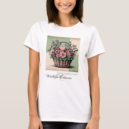 Nachhaltige Liebe, Vintager Charme T-Shirt (Vorderseite)