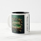 "Nachhaltige Lösungen" Zweifarbige Tasse (Vorderseite Links)