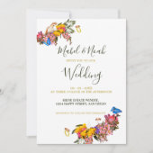 Nachhaltige Natur Blumenprotea Hochzeit Einladung (Vorderseite)