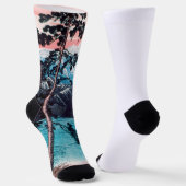 Nachhaltige Premium-Crew-Socken - Lingering Snow Socken (Gewinkelt)