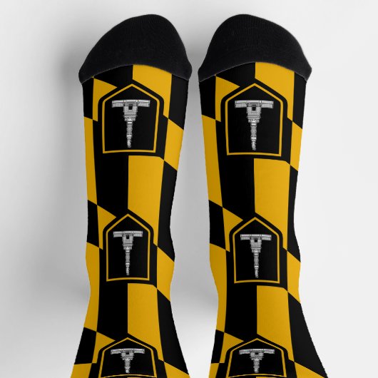 Nachhaltige Socken mit Baltimore-Fahne (Oben)