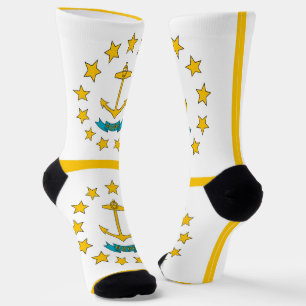 Nachhaltige Socken mit der Flagge von Rhode Island